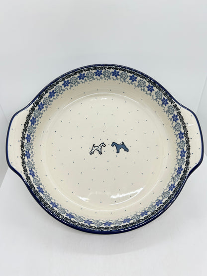 417 ~ Baker ~ Round w/ Handles ~ 10" - 2593X - T3!