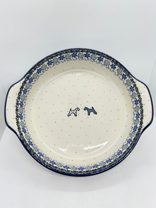 417 ~ Baker ~ Round w/ Handles ~ 10" - 2593X - T3!