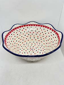 693 ~ Bowl ~ Wavy Edge ~ Large ~ 12" ~ 2108X ~ T1!