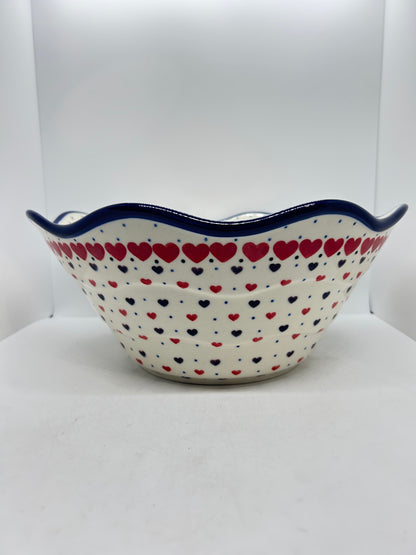 693 ~ Bowl ~ Wavy Edge ~ Large ~ 12" ~ 2108X ~ T1!