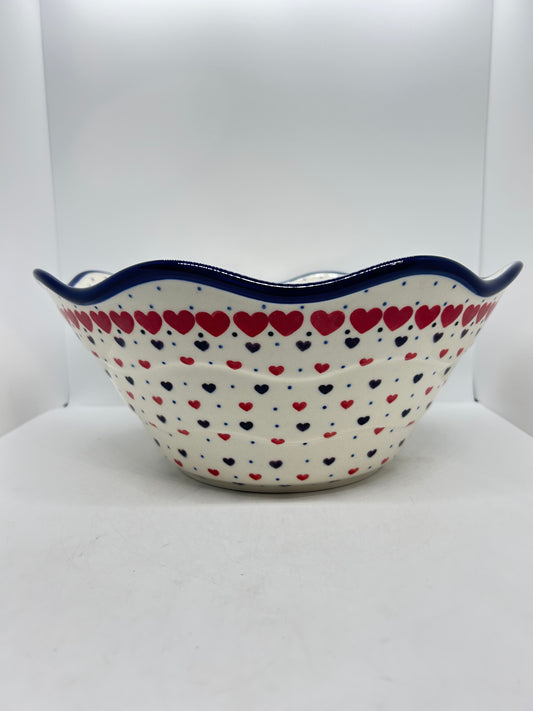 693 ~ Bowl ~ Wavy Edge ~ Large ~ 12" ~ 2108X ~ T1!