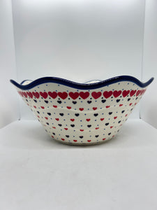 693 ~ Bowl ~ Wavy Edge ~ Large ~ 12" ~ 2108X ~ T1!
