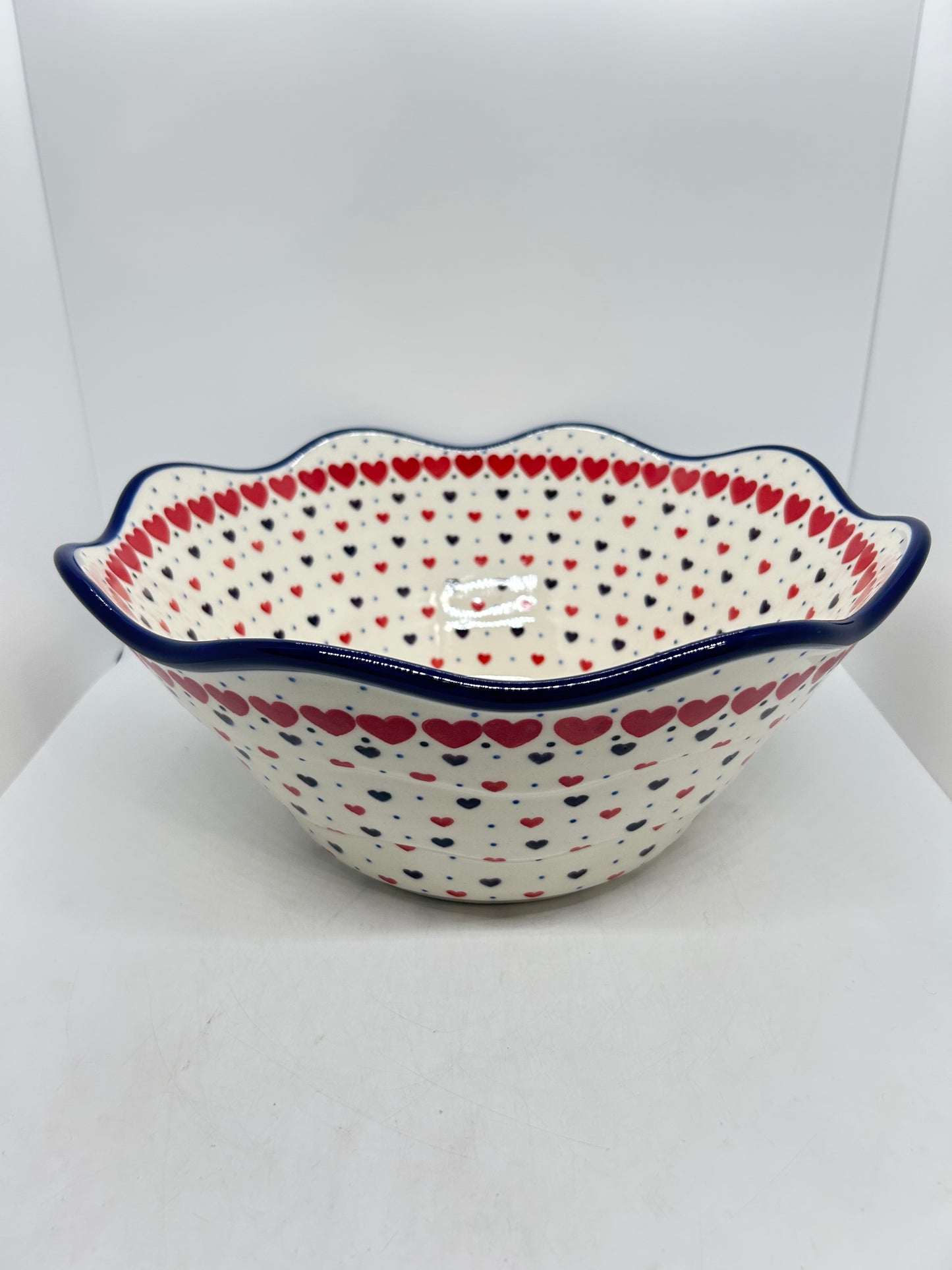 693 ~ Bowl ~ Wavy Edge ~ Large ~ 12" ~ 2108X ~ T1!
