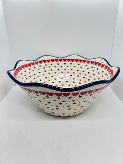 693 ~ Bowl ~ Wavy Edge ~ Large ~ 12" ~ 2108X ~ T1!