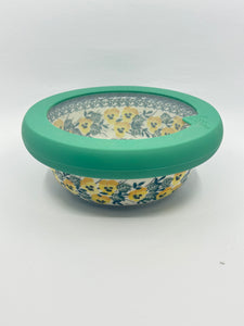Misfit - Green Flexible Silicone and Glass Bowl Lid Set of 3 (MISSING LID)