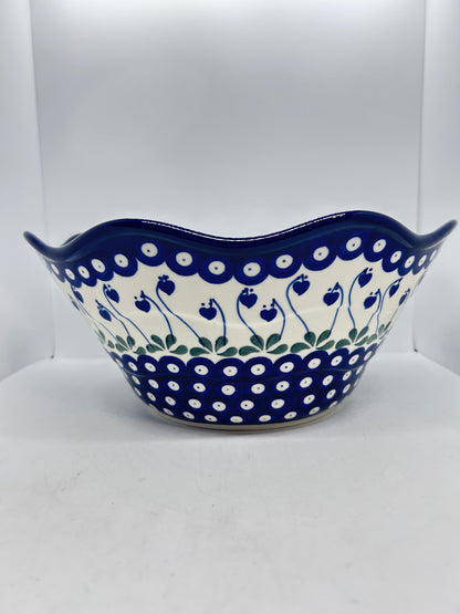 Bowl ~ Wavy Edge ~ Large ~ 12 inch ~ 377OX ~ T3!