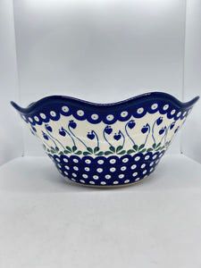 Bowl ~ Wavy Edge ~ Large ~ 12 inch ~ 377OX ~ T3!