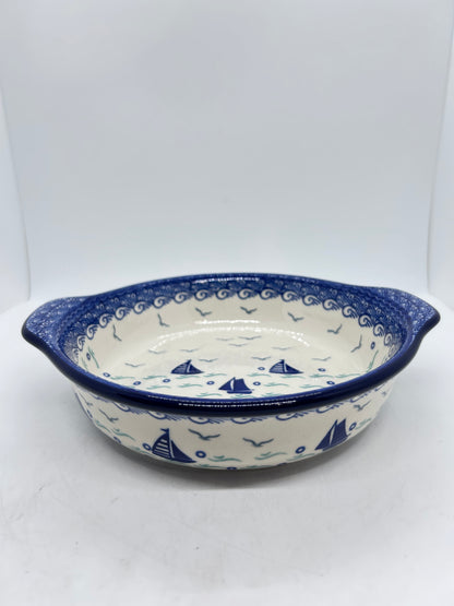 141 Baker ~ Round w/ Handles ~ 8 inch ~ 2987X ~ T3!