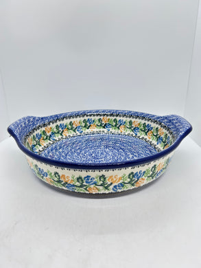 417 ~ Baker ~ Round w/ Handles ~ 10
