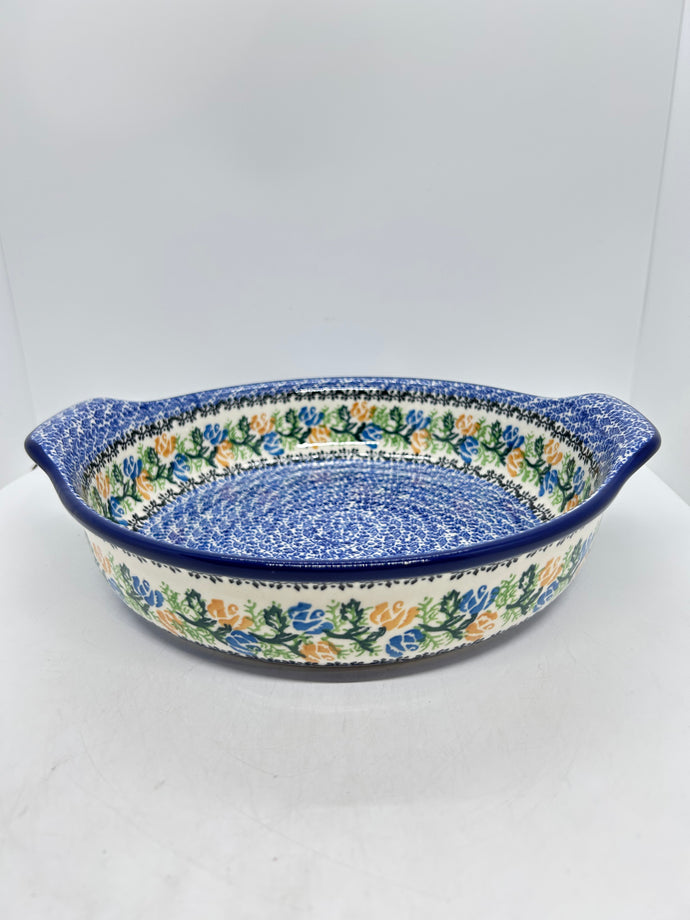 417 ~ Baker ~ Round w/ Handles ~ 10