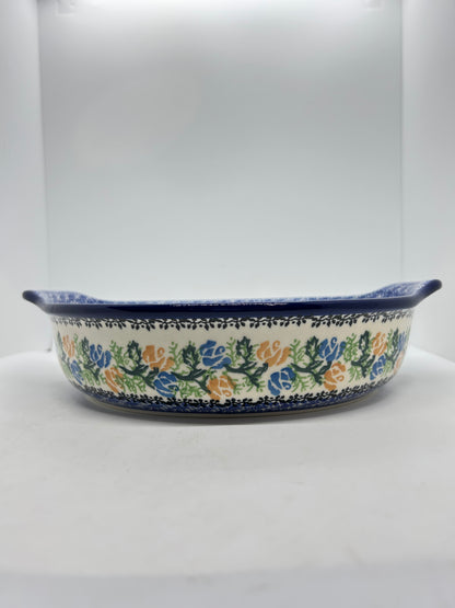 417 ~ Baker ~ Round w/ Handles ~ 10" - 1736X - T4!