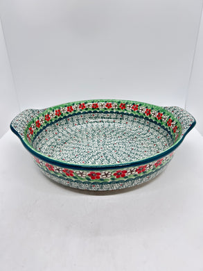 417 ~ Baker ~ Round w/ Handles ~ 10