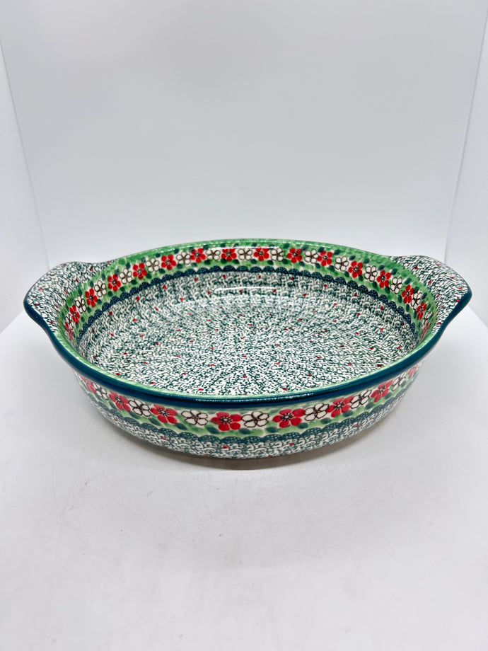 417 ~ Baker ~ Round w/ Handles ~ 10