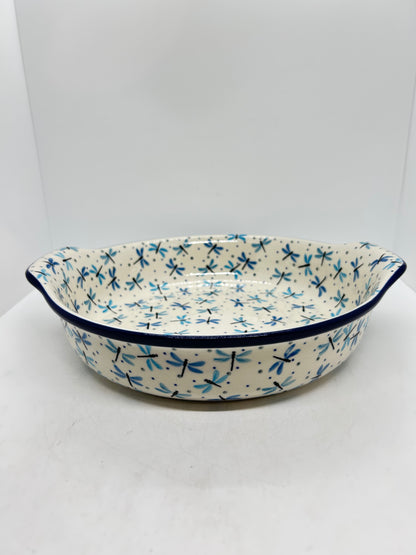 417 ~ Baker ~ Round w/ Handles ~ 10" - 2536X - T4!