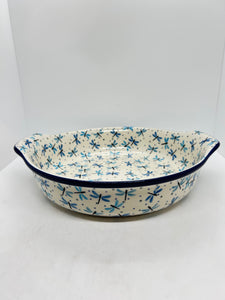417 ~ Baker ~ Round w/ Handles ~ 10" - 2536X - T4!
