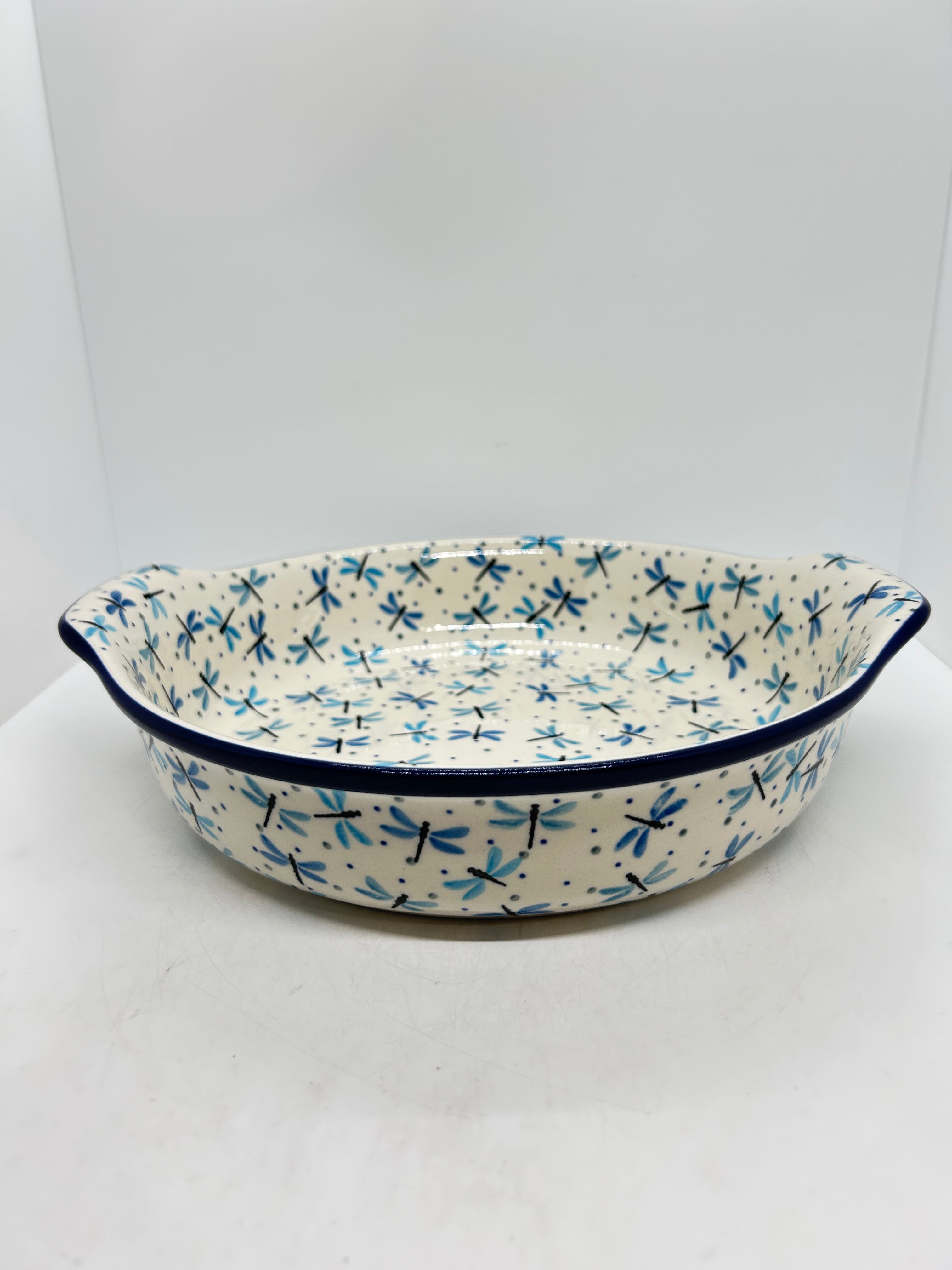 417 ~ Baker ~ Round w/ Handles ~ 10" - 2536X - T4!