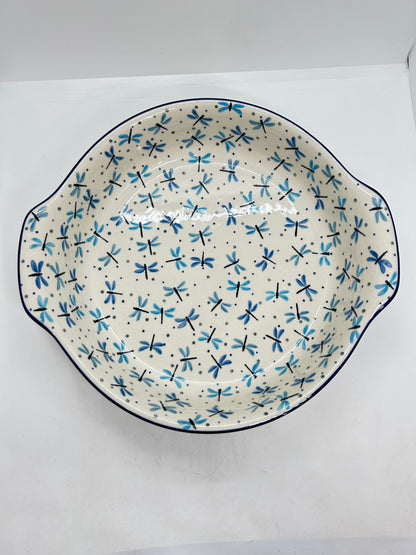 417 ~ Baker ~ Round w/ Handles ~ 10" - 2536X - T4!