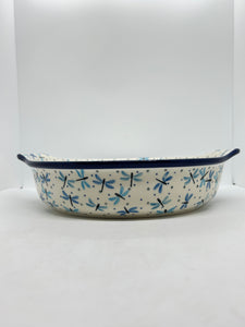 417 ~ Baker ~ Round w/ Handles ~ 10" - 2536X - T4!