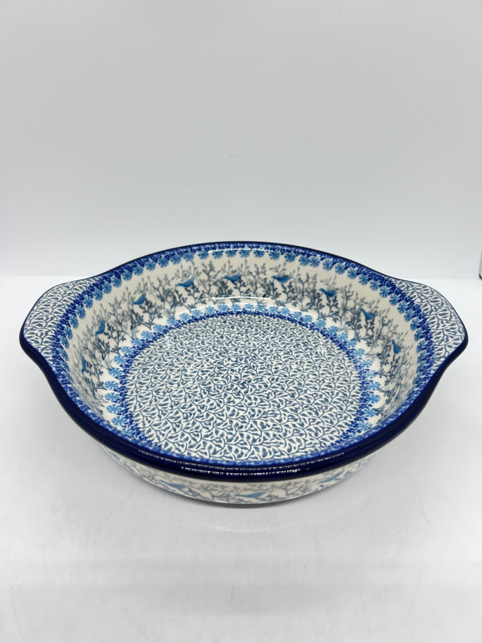 Baker ~ Round w/ Handles ~ 8 inch ~ 2829X - T4!