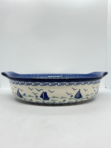417 ~ Baker ~ Round w/ Handles ~ 10" - 2987X - T3!