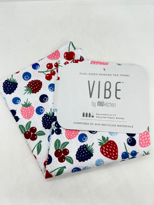 Mixed Berries Recycled Dual-Sided Tea Towel