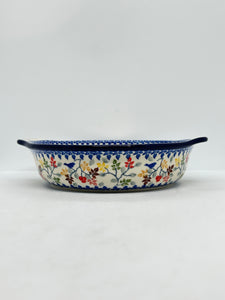 Baker ~ Round w/ Handles ~ 8 inch ~ 3208X - T4!