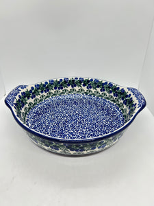 417 ~ Baker ~ Round w/ Handles ~ 10" - 1413X - T3!