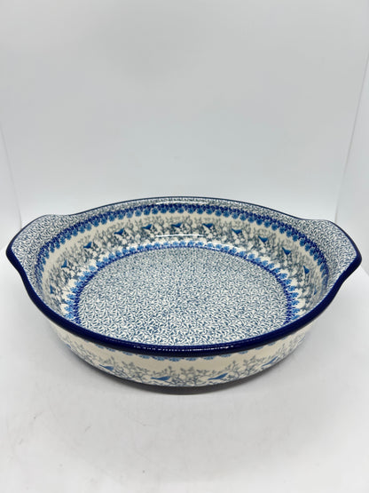 417 ~ Baker ~ Round w/ Handles ~ 10" - 2829X - T4!