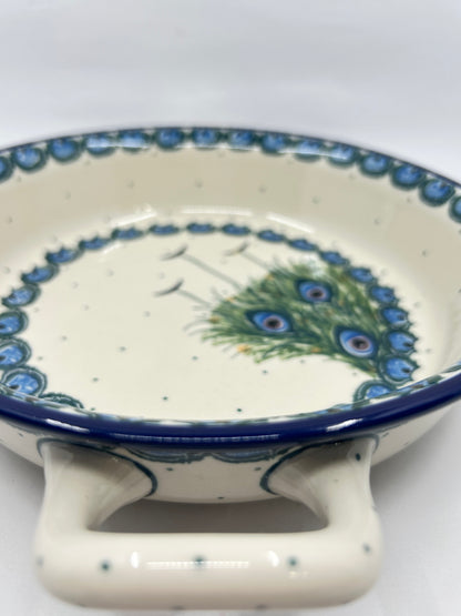 Pottery Misfit Baker ~ Round w/ Handles ~ 8 inch ~ 2127X - T3*