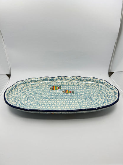 Tray ~ Scalloped Oval ~ 6.25 x 12.5 inch ~ 2540X - T4!