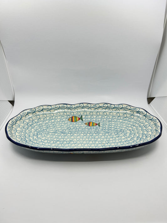 Tray ~ Scalloped Oval ~ 6.25 x 12.5 inch ~ 2540X - T4!