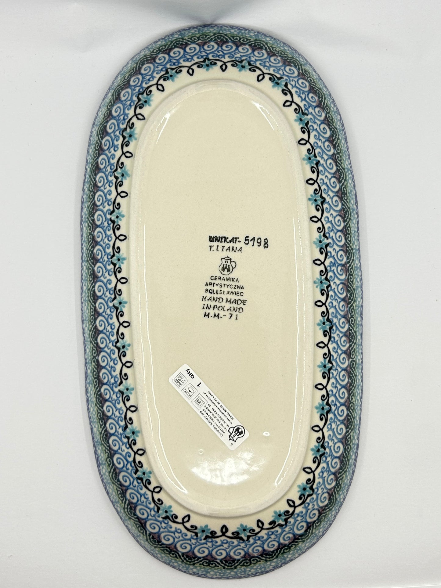 Tray ~ Scalloped Oval ~ 6.25 x 12.5 inch ~ U5198 ~ U3*