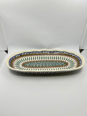 Tray ~ Scalloped Oval ~ 6.25 x 12.5 inch ~ 0192 - T4!