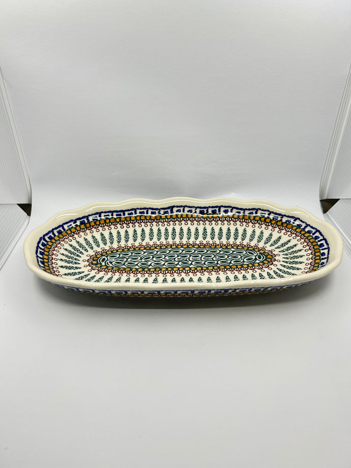Tray ~ Scalloped Oval ~ 6.25 x 12.5 inch ~ 0192 - T4!