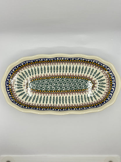 Tray ~ Scalloped Oval ~ 6.25 x 12.5 inch ~ 0192 - T4!