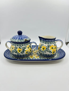 Cream (6 oz) & Sugar (7oz) w/Plate ~ 3299X ~ T4!