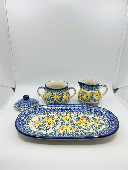 Cream (6 oz) & Sugar (7oz) w/Plate ~ 3299X ~ T4!