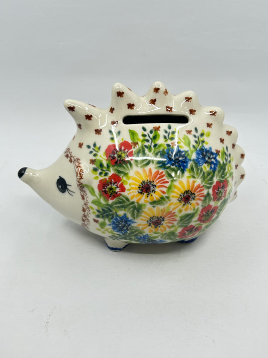 Hedgehog Piggy Bank - Yellow BIrd - A1