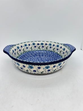Baker ~ Round w/ Handles ~ 8 inch ~ 2785X - T4!
