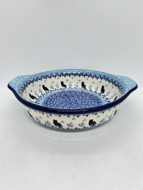 Baker ~ Round w/ Handles ~ 8 inch ~ 2855X - T4!