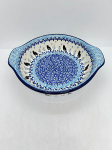 Baker ~ Round w/ Handles ~ 8 inch ~ 2855X - T4!