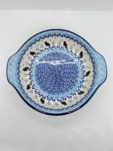 Baker ~ Round w/ Handles ~ 8 inch ~ 2855X - T4!