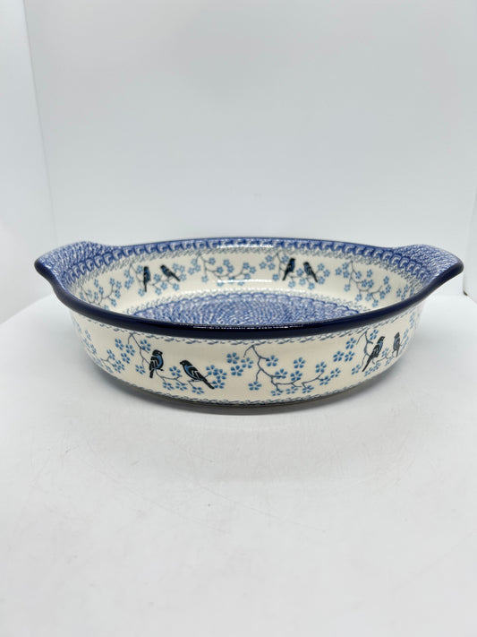 417 ~ Baker ~ Round w/ Handles ~ 10" - 2805X - T4!