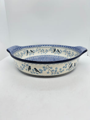 417 ~ Baker ~ Round w/ Handles ~ 10