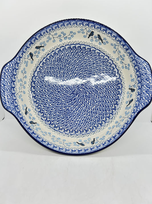 417 ~ Baker ~ Round w/ Handles ~ 10" - 2805X - T4!