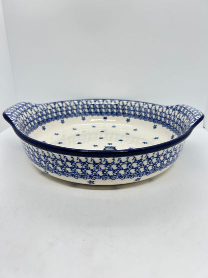 417 ~ Baker ~ Round w/ Handles ~ 10" - 2796X - T4!