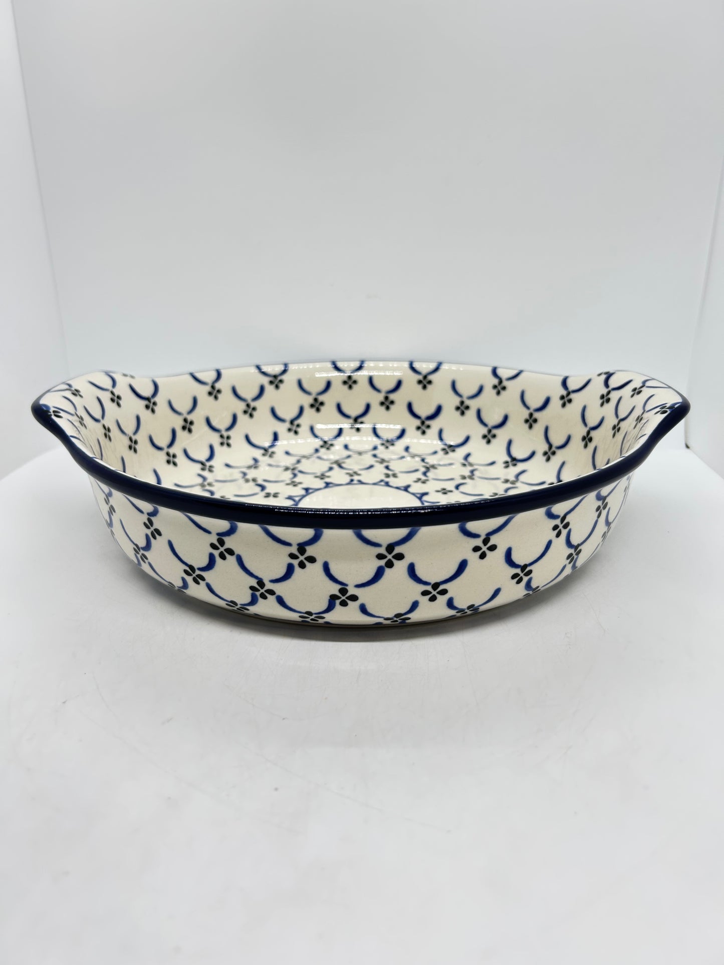417 ~ Baker ~ Round w/ Handles ~ 10" - 0027X - T3!