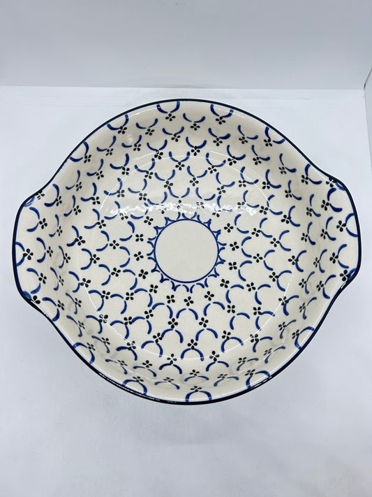 417 ~ Baker ~ Round w/ Handles ~ 10" - 0027X - T3!
