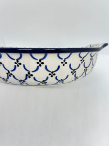 417 ~ Baker ~ Round w/ Handles ~ 10" - 0027X - T3!