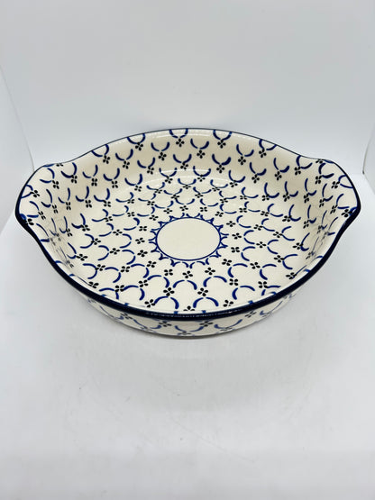 417 ~ Baker ~ Round w/ Handles ~ 10" - 0027X - T3!